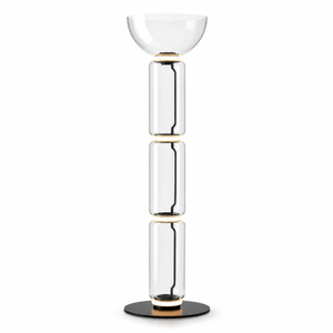 Clarion Bamboo Glass Floor Lamp