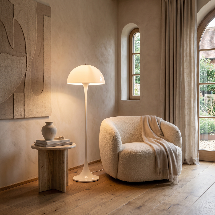 Orla Mushroom Floor Lamp Modern Dome Lamp in a premium Comvilo lifestyle interior — carousel lifestyle image 2
