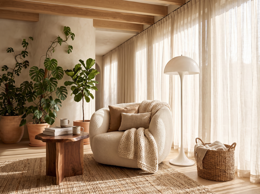 Orla Mushroom Floor Lamp Modern Dome Lamp &mdash; Organic Luxury