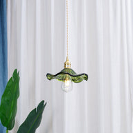 Glass Hibiscus Flower Pendant Light