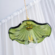 Glass Hibiscus Flower Pendant Light