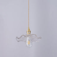 Glass Hibiscus Flower Pendant Light