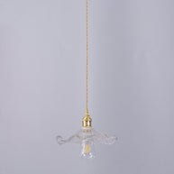Glass Hibiscus Flower Pendant Light