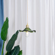 Glass Hibiscus Flower Pendant Light