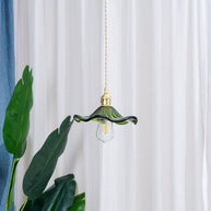 Glass Hibiscus Flower Pendant Light