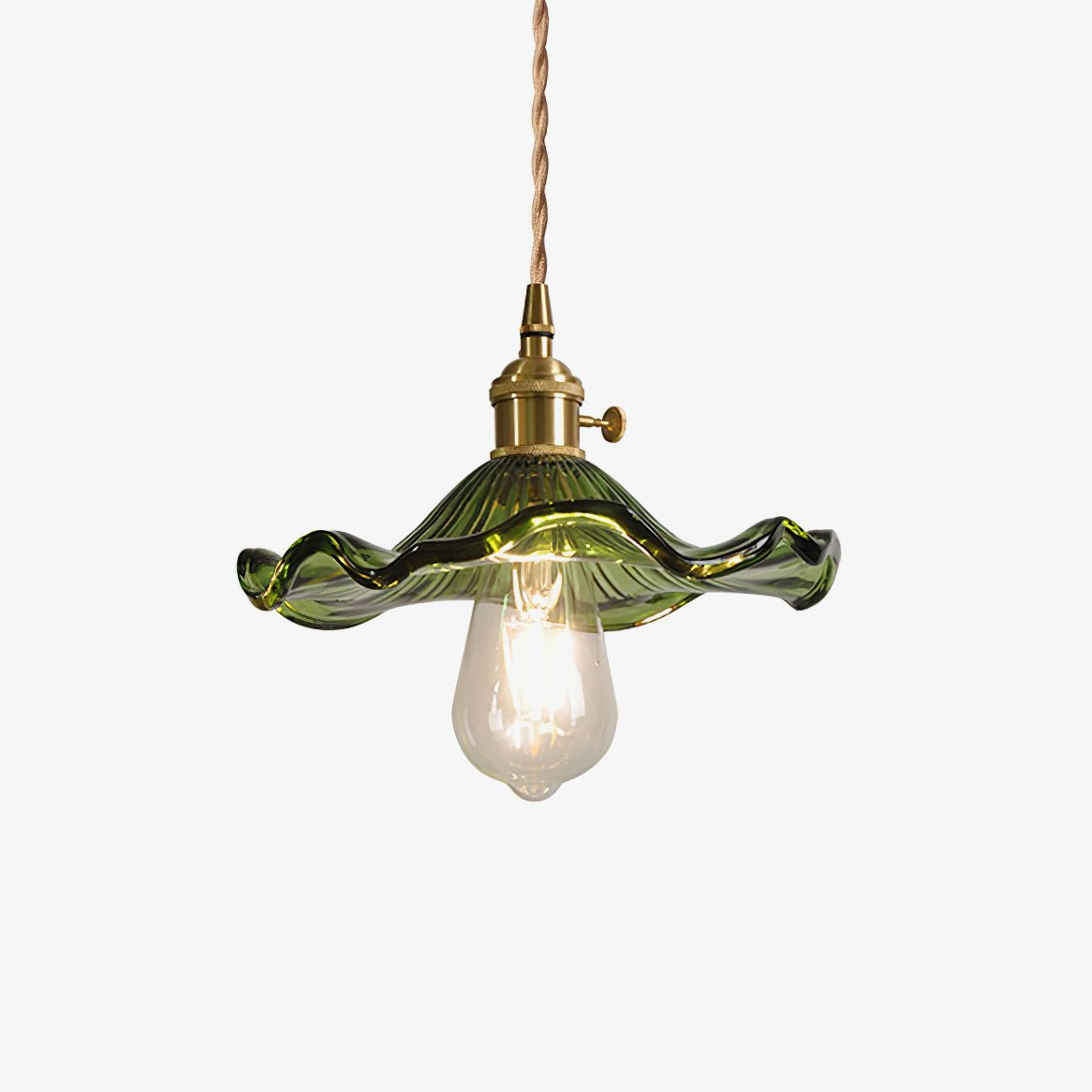 Glass Hibiscus Flower Pendant Light – image 5