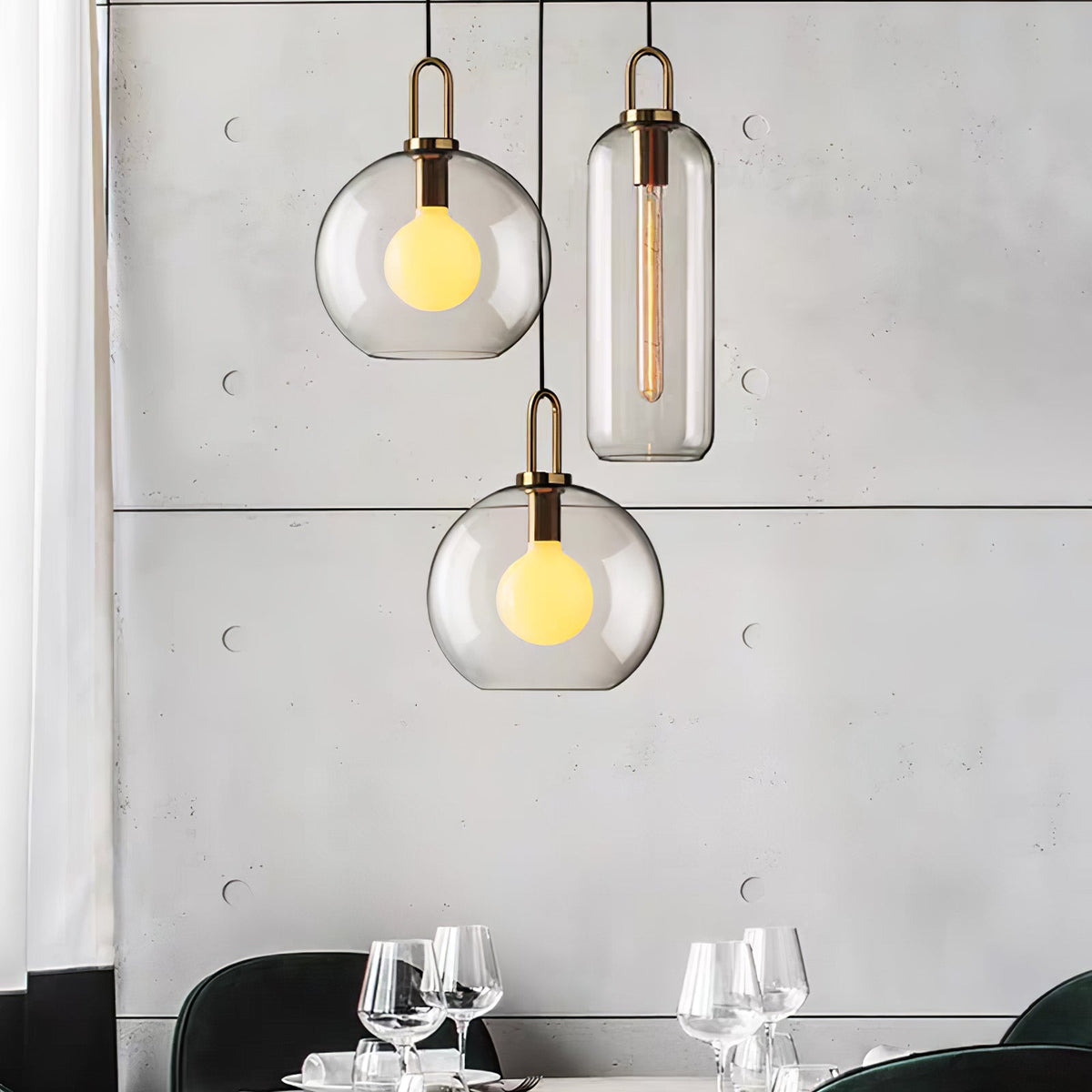 Pendulum Glass Pendant Lamp – image 13