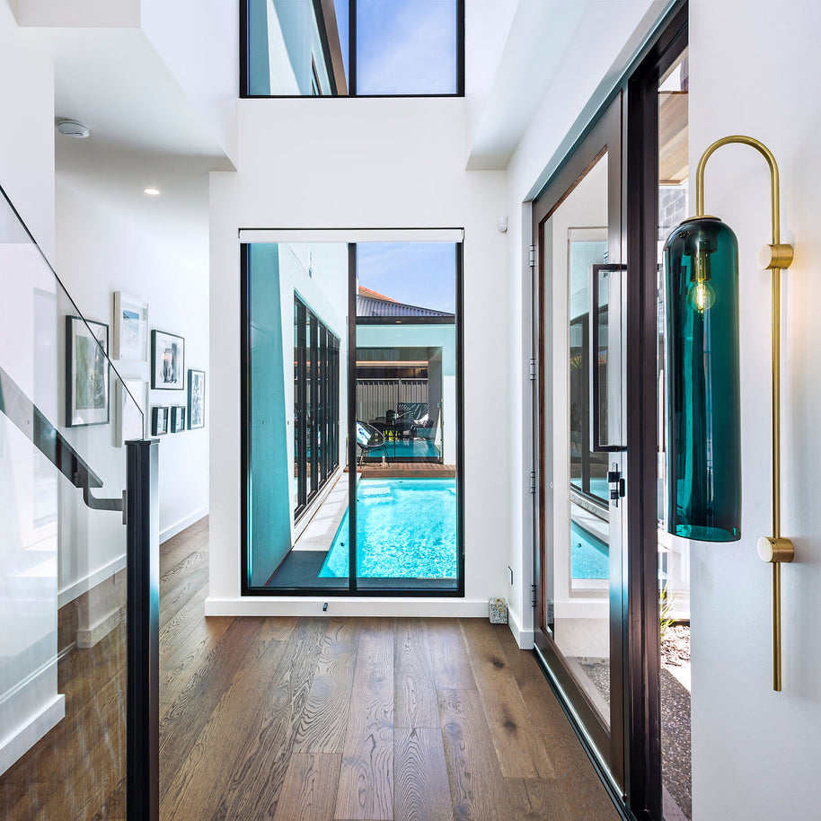 Viridian Green Glass Wall Light