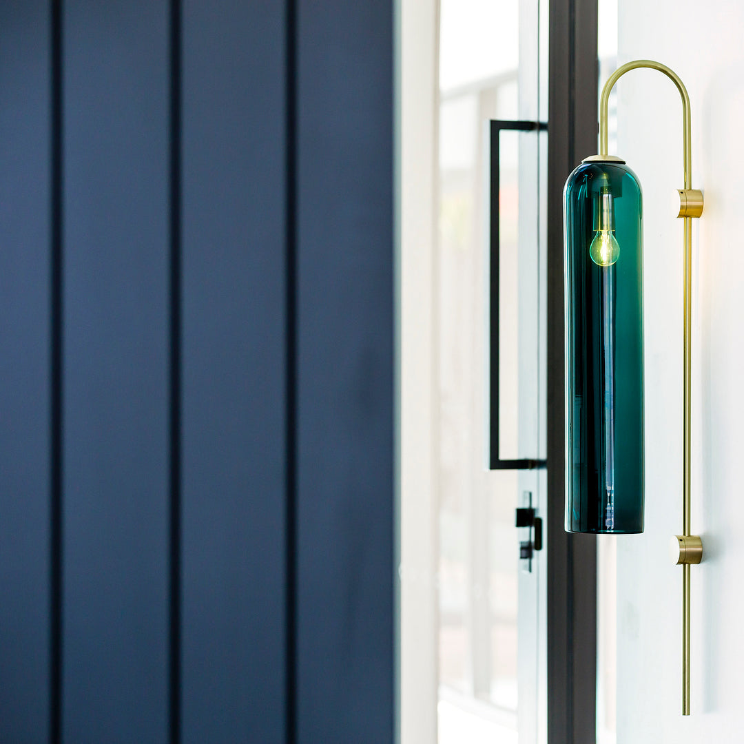 Viridian Green Glass Wall Light