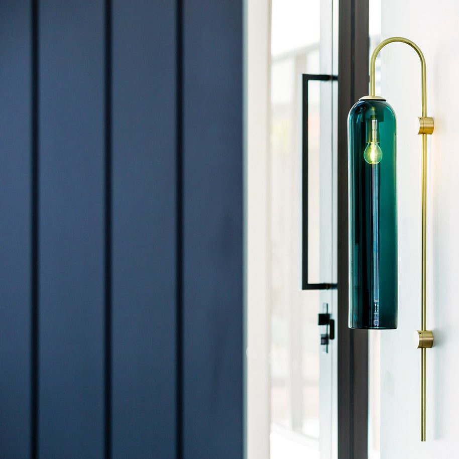 Viridian Green Glass Wall Light