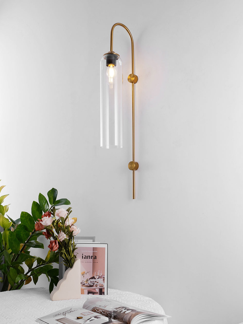 Viridian Green Glass Wall Light