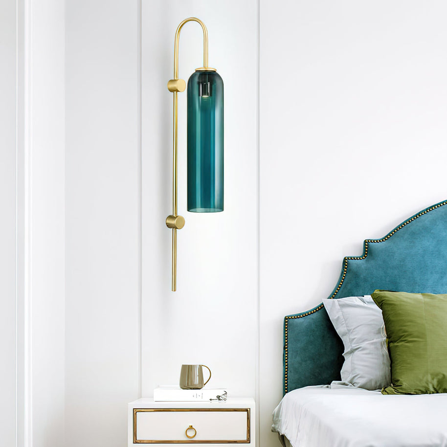 Viridian Green Glass Wall Light