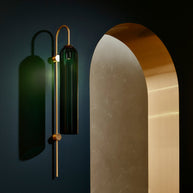 Viridian Green Glass Wall Light