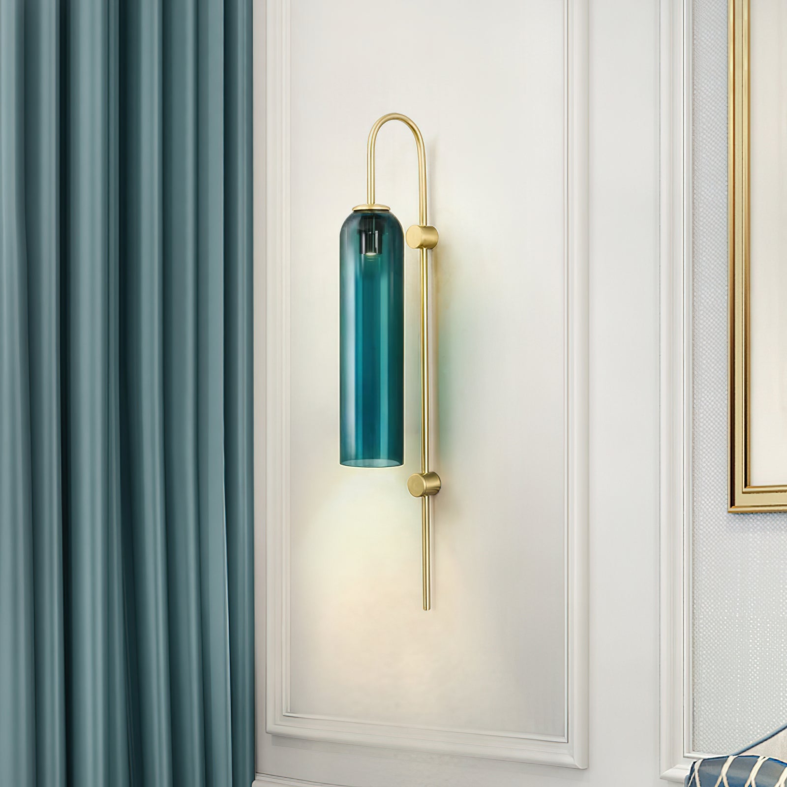 Viridian Green Glass Wall Light