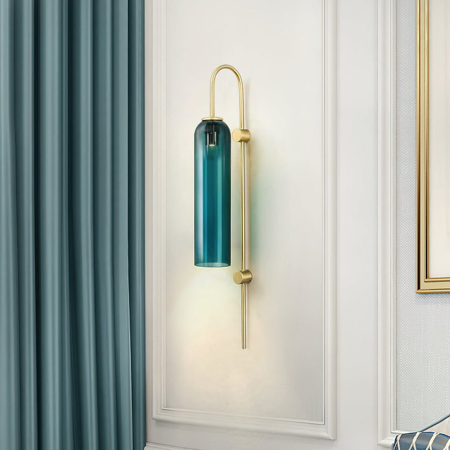 Viridian Green Glass Wall Light
