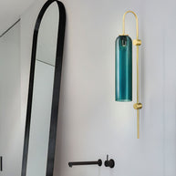 Viridian Green Glass Wall Light