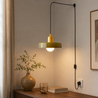 Liora Bauhaus Stained Glass Pendant Light - cord and setup image for Comvilo lighting