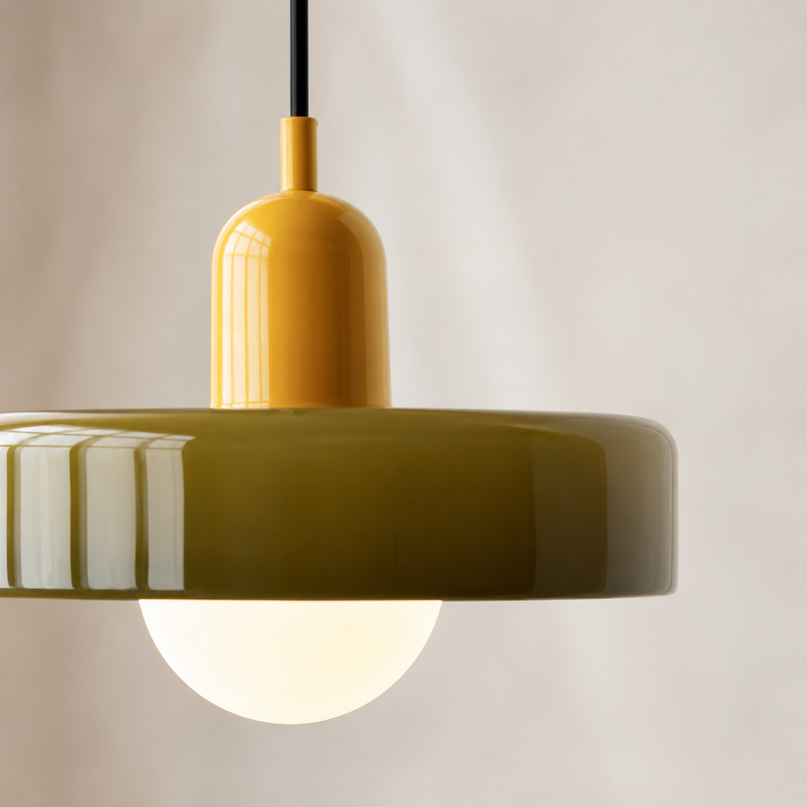 Liora Bauhaus Stained Glass Pendant Light material detail