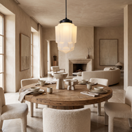 Bellamy Vintage White Milk Glass Geometric Jar Pendant Light in a premium Comvilo lifestyle interior — carousel lifestyle image 1