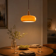 Solara Kitchen Island Linear Glass Pendant Light - evening ambient lifestyle image for Comvilo lighting