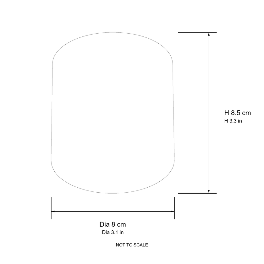 Comvilo Modupoint Ceiling Light sizing diagram