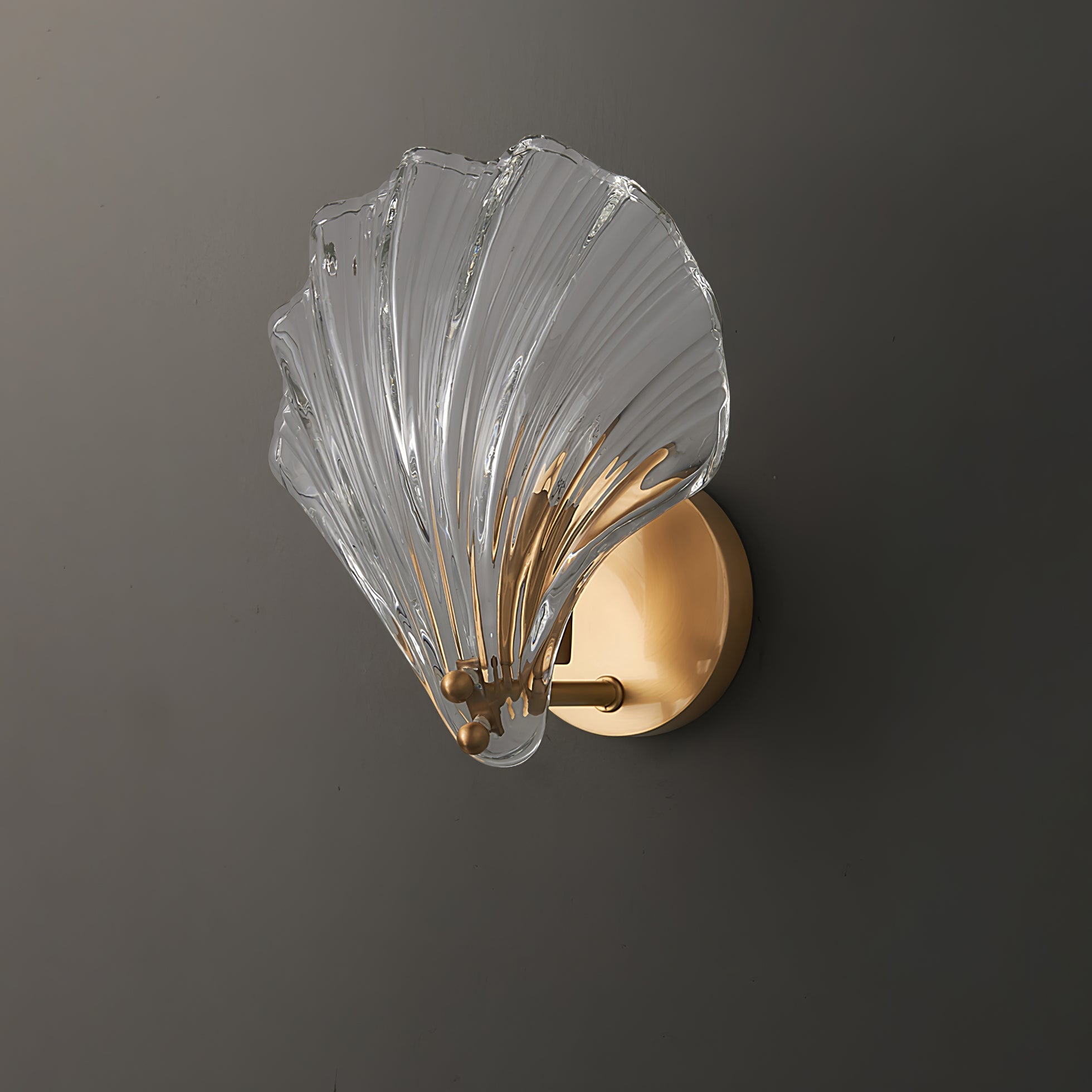 Coquille Brass Shell Wall Light