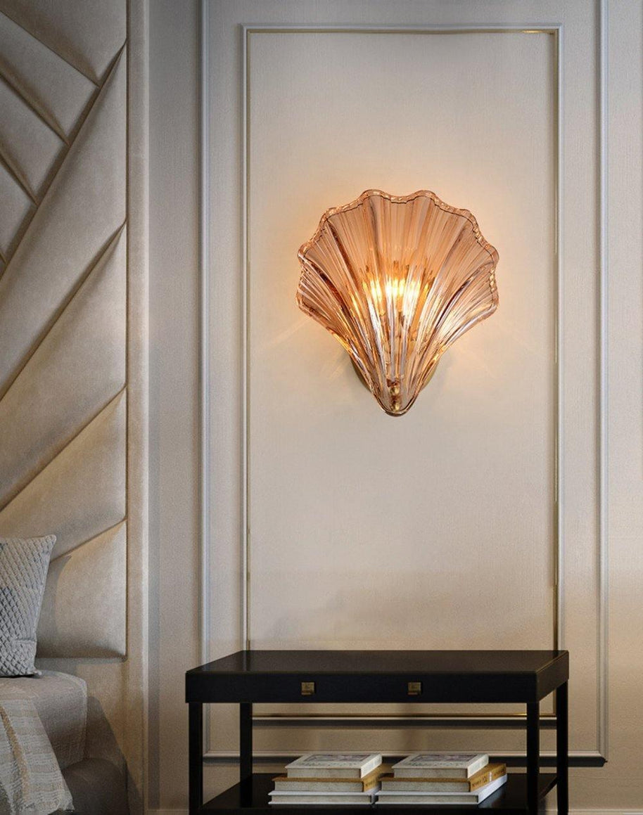 Coquille Brass Shell Wall Light