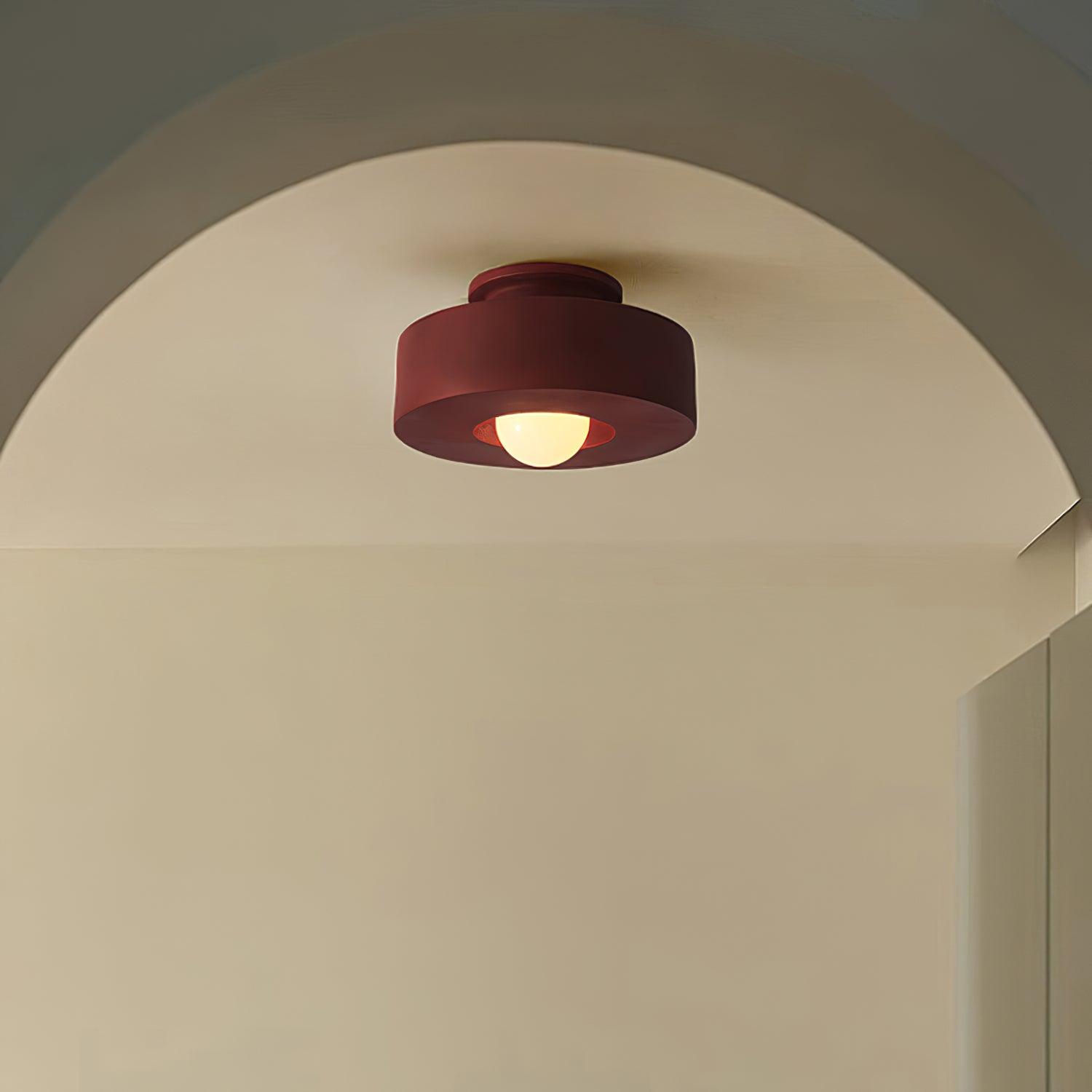 Simon Ceiling Lamp, installed on the ceiling of an arched alcove