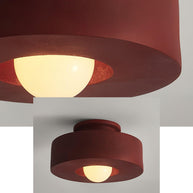 Simon Ceiling Lamp, close detail of the shade rim and opal diffuser