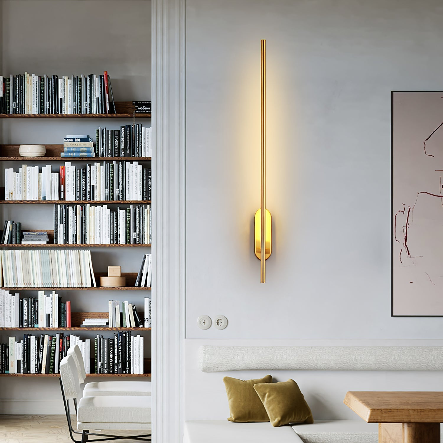 Stick-Shaped Metal Wall Sconce