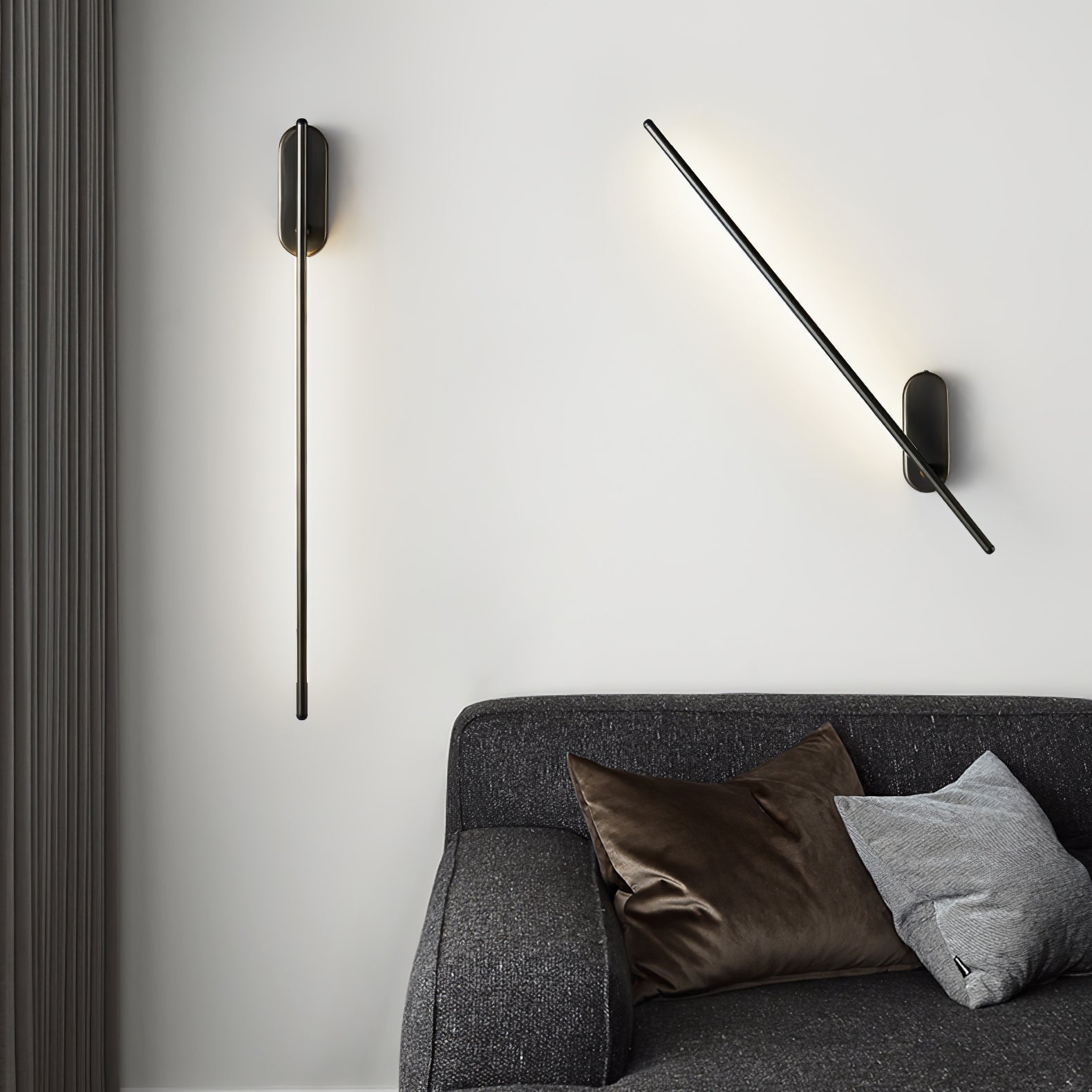 Stick-Shaped Metal Wall Sconce
