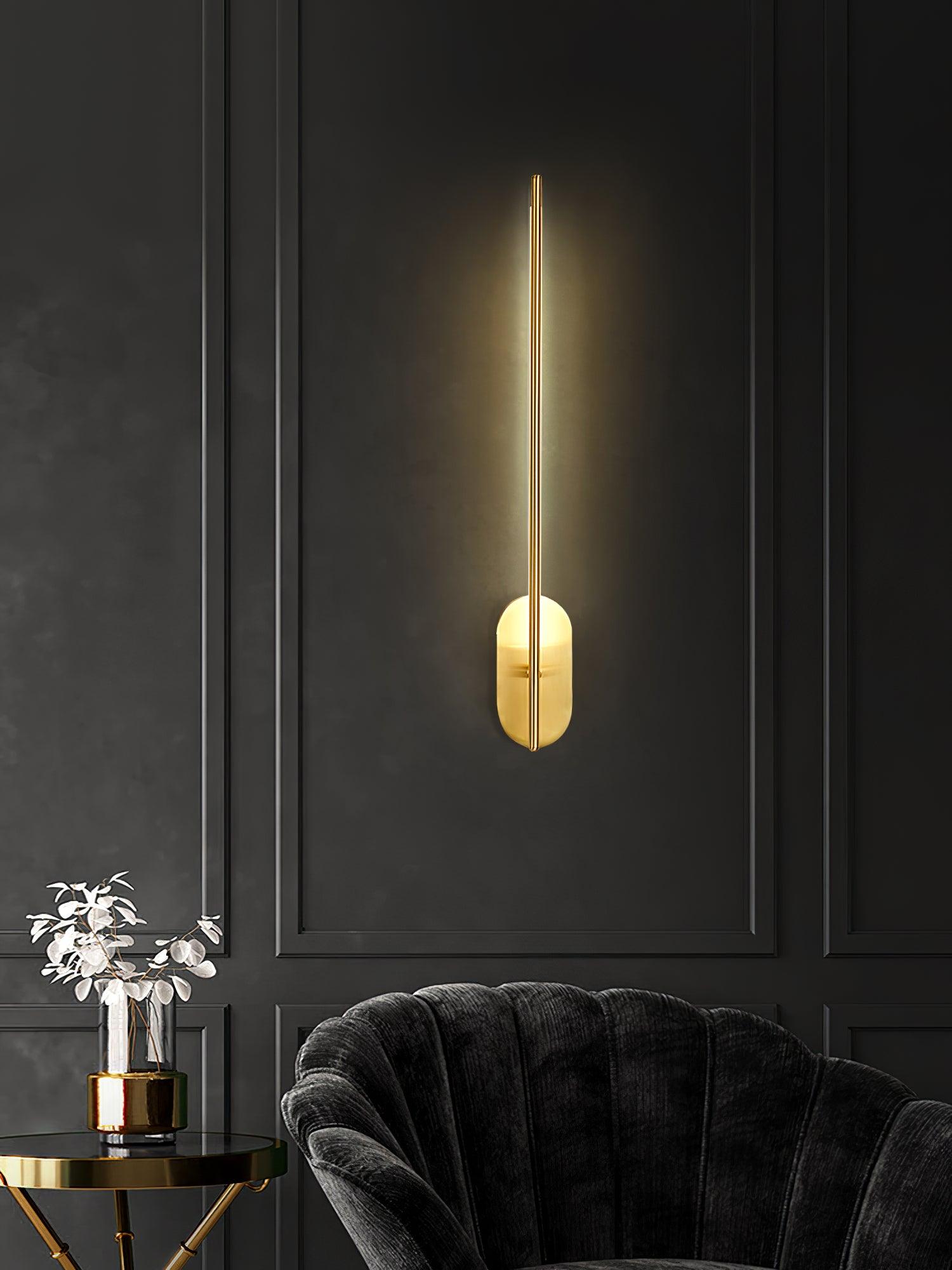 Stick-Shaped Metal Wall Sconce