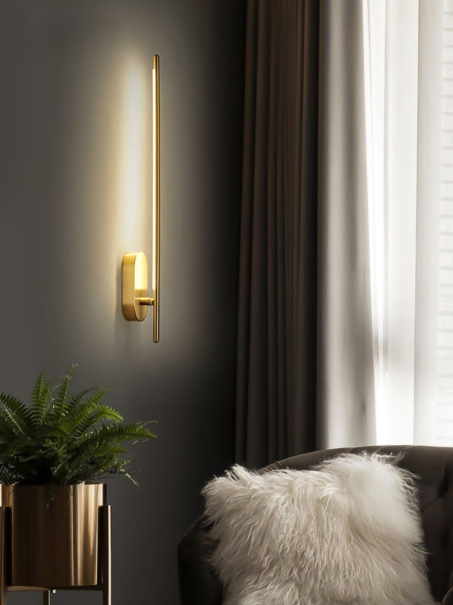 Stick-Shaped Metal Wall Sconce