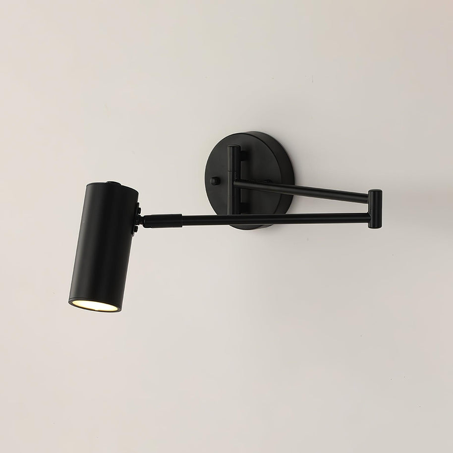 Marlow Arc Swing Wall Sconce in Black with wall switch control - Comvilo lighting