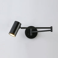 Marlow Arc Swing Wall Sconce in Black with button switch control - Comvilo lighting