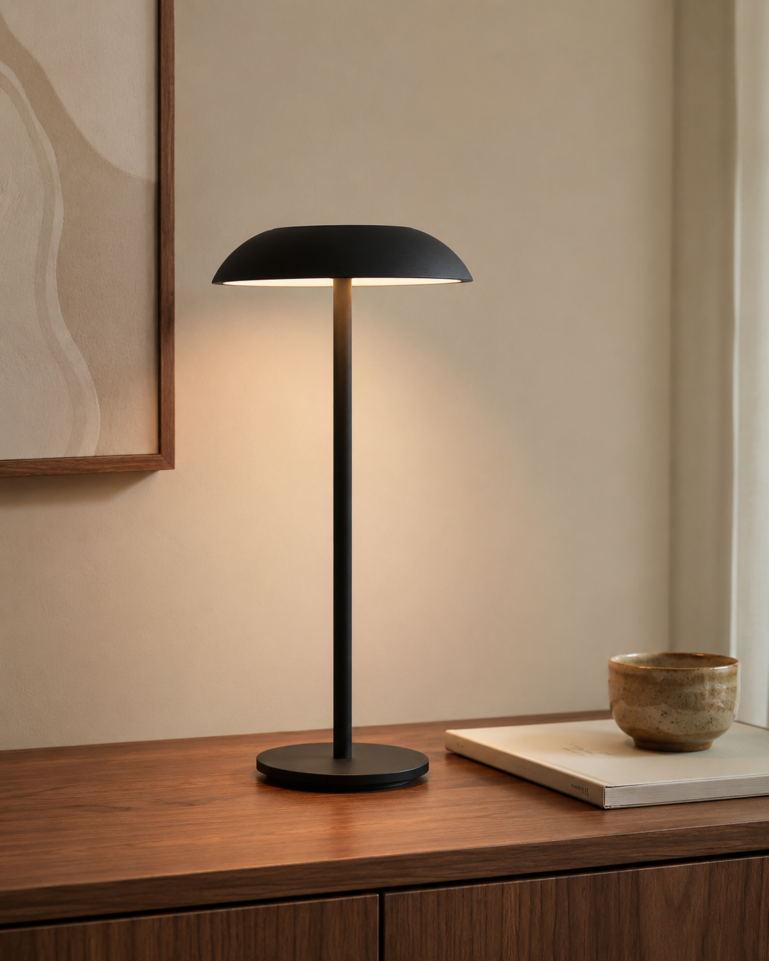 Sable Contemporary Minimal Rechargeable LED Table Lamp