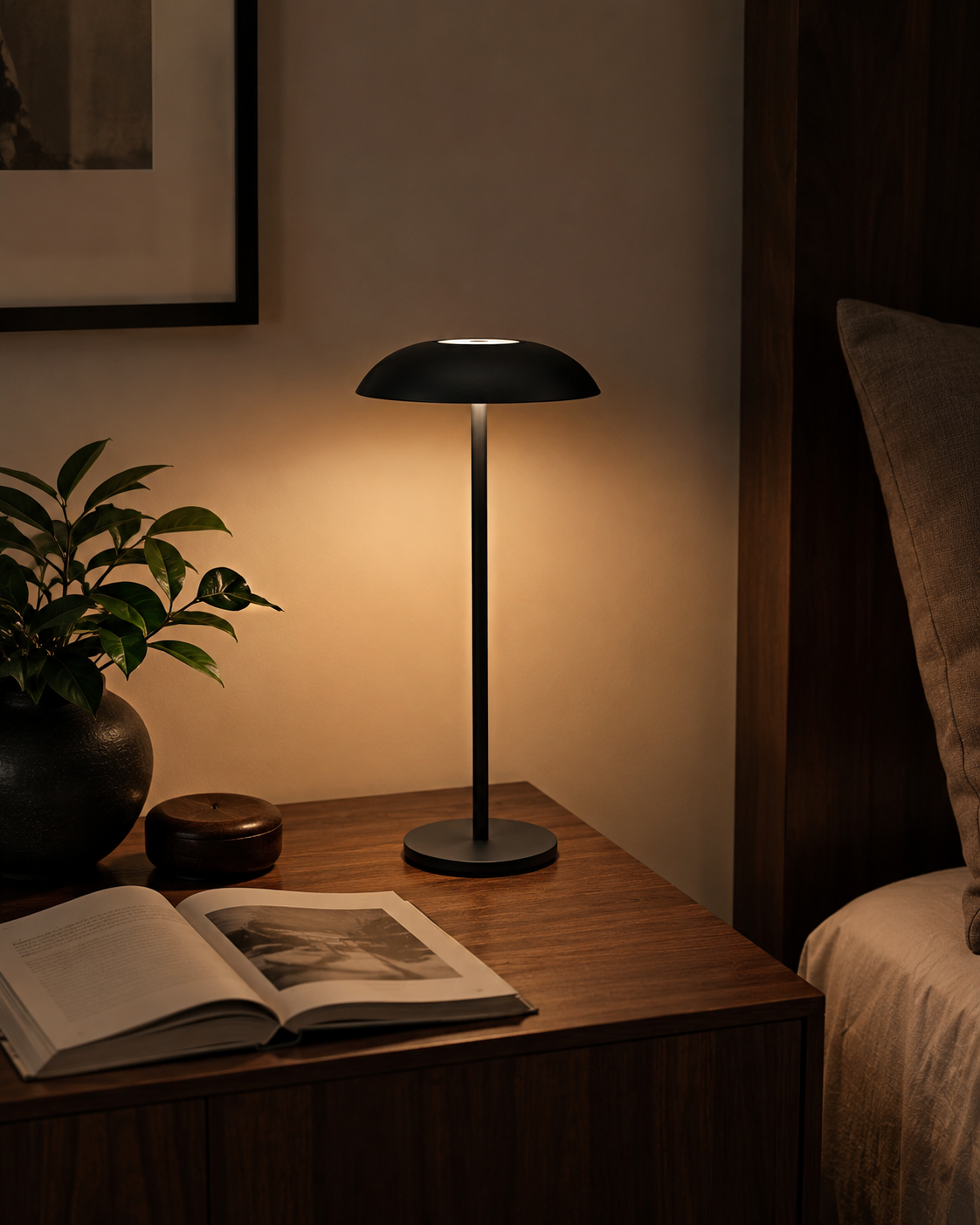 Sable Contemporary Minimal Rechargeable LED Table Lamp