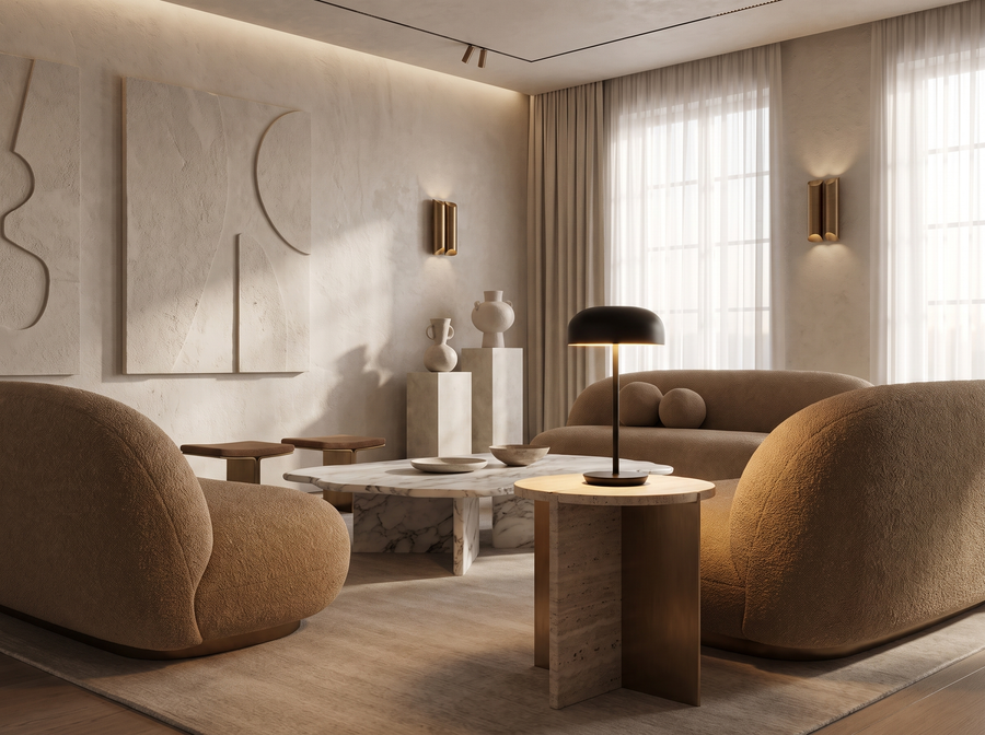 Sable Contemporary Minimal Rechargeable LED Table Lamp &mdash; Sculptural Statement