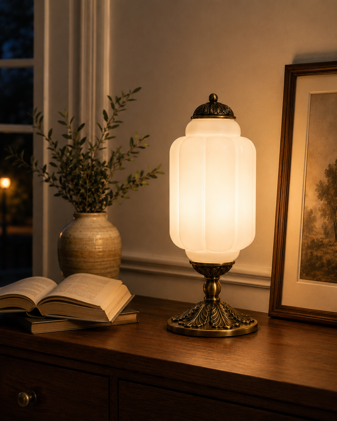 Eloise Vintage Glass Table Lamp