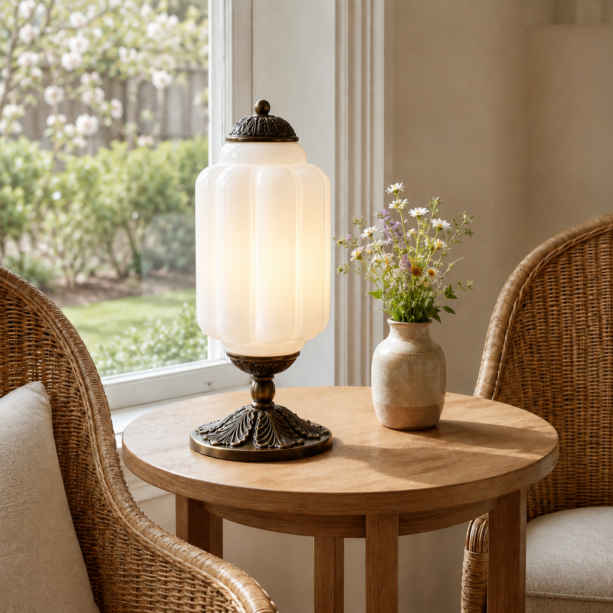 Eloise Vintage Glass Table Lamp