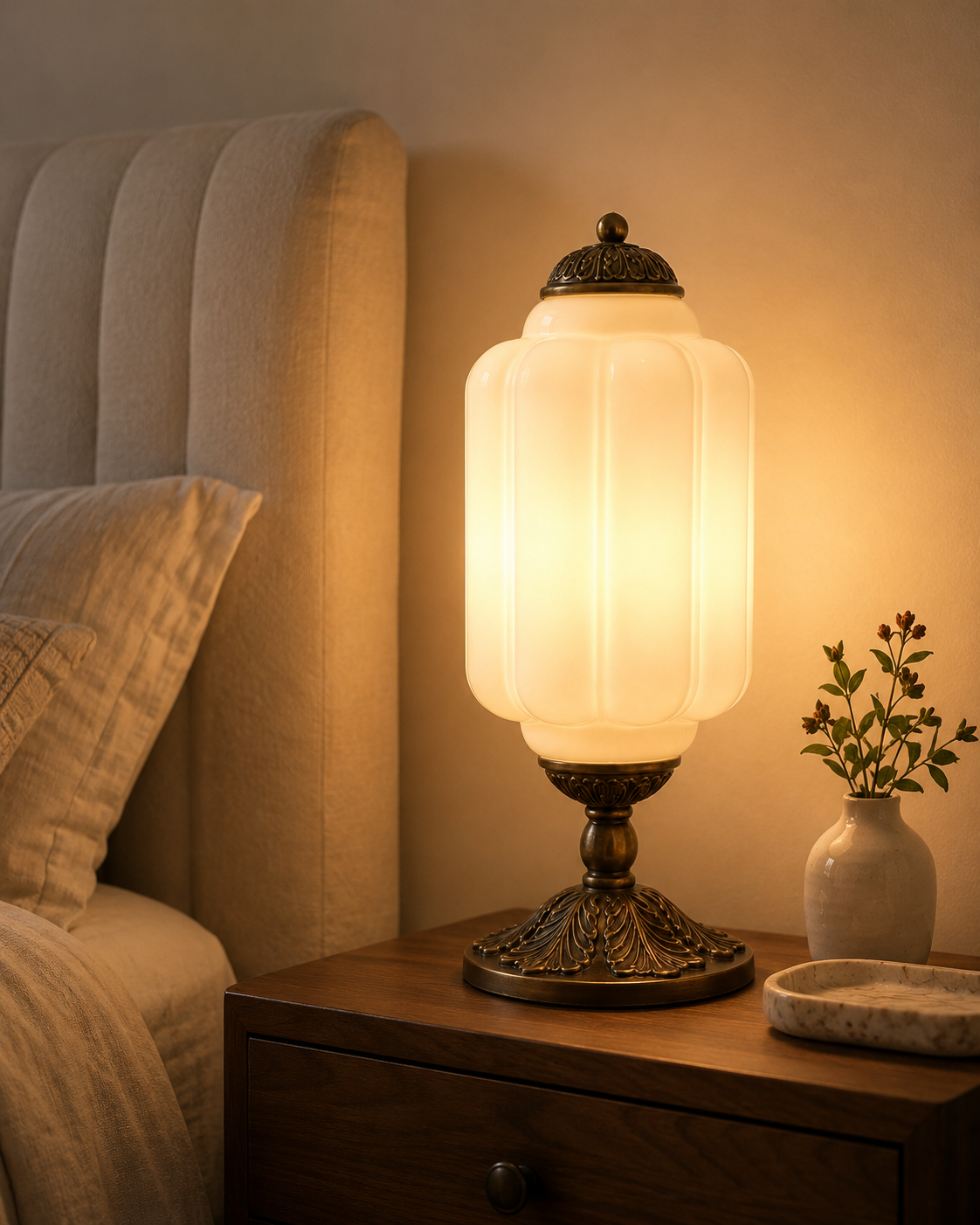 Eloise Vintage Glass Table Lamp