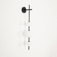 Solenne Vertical Globe Wall Light in Black, 5.9 in dia x H 33.5 in - Comvilo lighting
