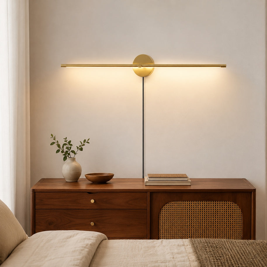 Elaris Linear Wall Light - scale and placement image for Comvilo lighting