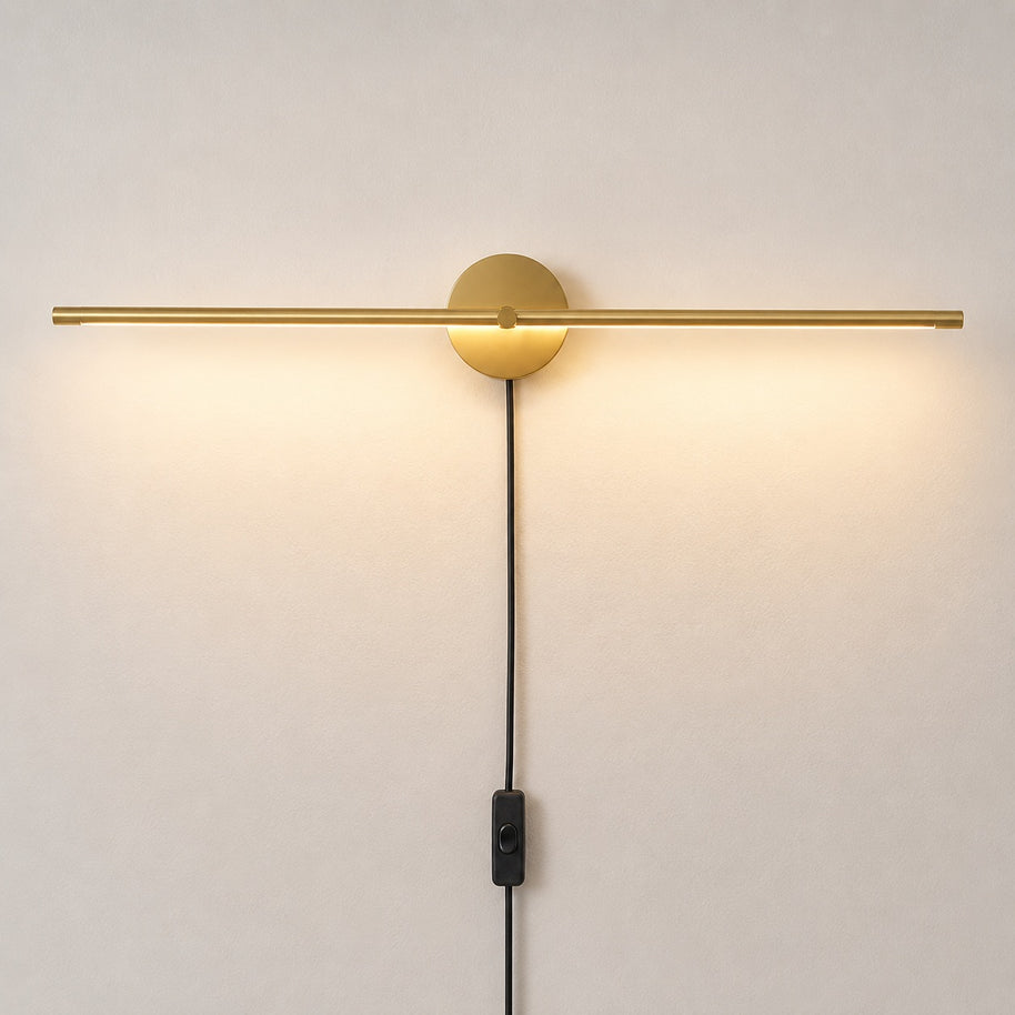 Elaris Linear Wall Light - cord and mounting setup image for Comvilo lighting