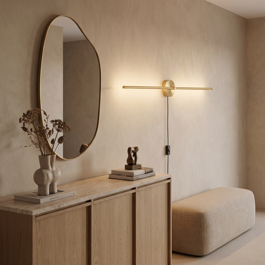 Elaris Linear Wall Light in a premium Comvilo lifestyle interior — carousel lifestyle image 2