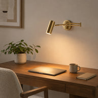 Marlow Arc Swing Wall Sconce - desk light lifestyle image for Comvilo lighting