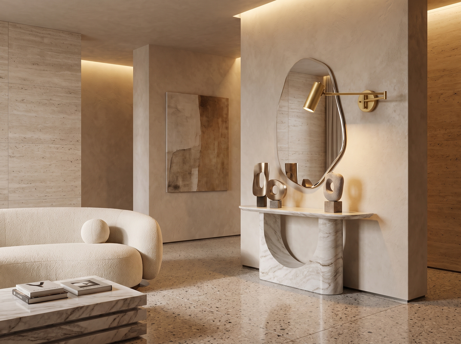 Marlow Arc Swing Wall Sconce &mdash; Sculptural Statement