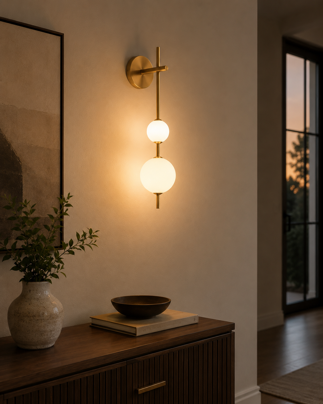 Solenne Vertical Globe Wall Light