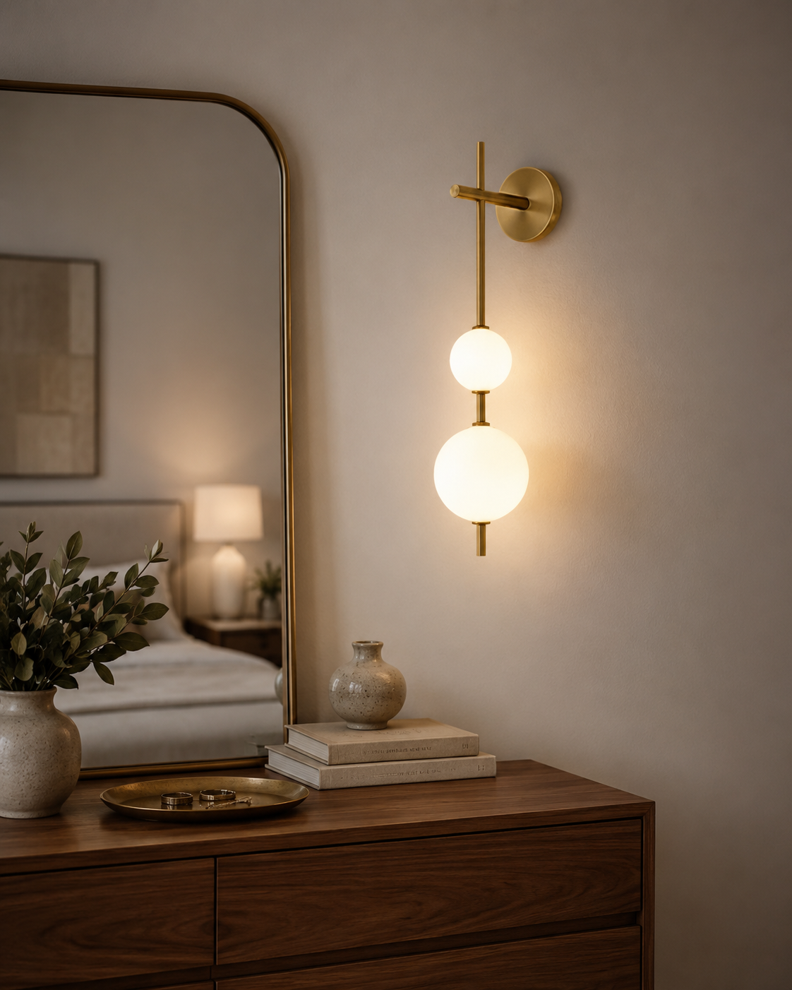 Solenne Vertical Globe Wall Light