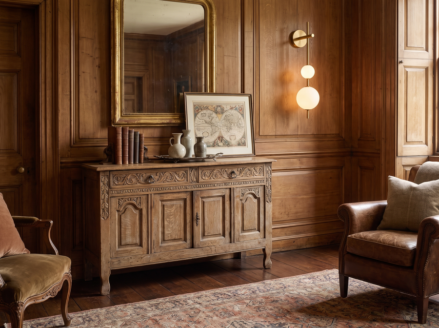 Solenne Vertical Globe Wall Light &mdash; Vintage Character